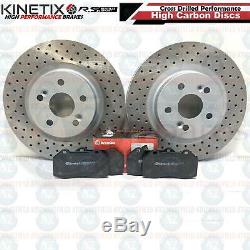 For Renault Megane Sport 225 Clio 197 200 Front Drilled Brake Discs Brembo Pads