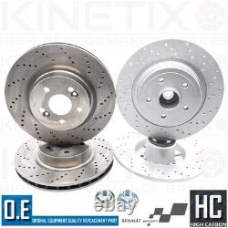 For Renault Megane Sport F1 R26 Front & Rear Drilled Brake Discs Brembo Pads