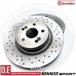 For Renaultsport Clio Sport MK3 197 200 Front Kinetix Drilled Brake Discs TX095