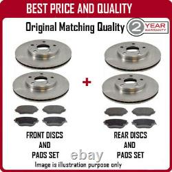 Front And Rear Brake Discs And Pads For Renault Clio Renaultsport 197 2.0 16v 6/