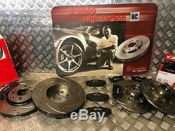 Front & Rear Brembo Drilled & Grooved Discs & Pads Renault Clio Sport 172 182