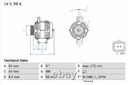 Genuine BOSCH Alternator for Renault Megane K4J714 / K4J750 1.4 (03/99-07/03)