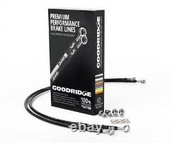 Goodridge Stainess Steel Brake Hoses Black Renault Clio Sport 172 00-01