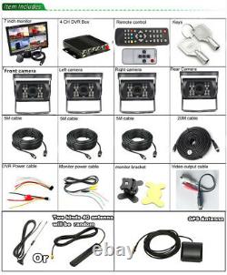 H. 264 Car DVR AHD SD 4G Wireless GPS Realtime Video Recorder Box 7 HD Monitor