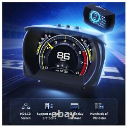 HUD Smart Gauge OBD2 + GPS + Slope Meter Speed RPM Oil Temp EGT Voltage Alarm