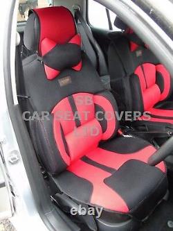 I To Fit A Renault Clio, Car Seat Covers, Bo-1 Red Sports Air- Mesh