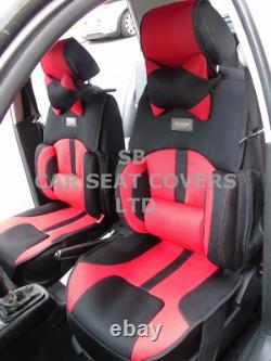 I To Fit A Renault Clio, Car Seat Covers, Bo-1 Red Sports Air- Mesh