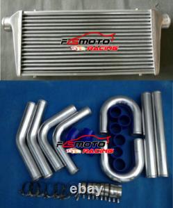 KIT BLUE piping 76mm pipe + 600x300x76mm Universal FMIC Aluminum Intercooler 3 KIT BLUE piping 76mm pipe + 600x300x76mm Universal FMIC Aluminum Intercooler 3