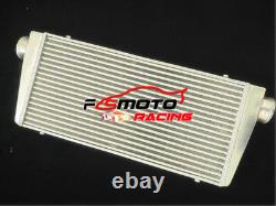 KIT BLUE piping 76mm pipe + 600x300x76mm Universal FMIC Aluminum Intercooler 3