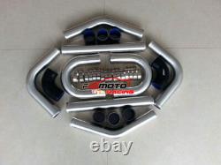 KIT BLUE piping 76mm pipe + 600x300x76mm Universal FMIC Aluminum Intercooler 3