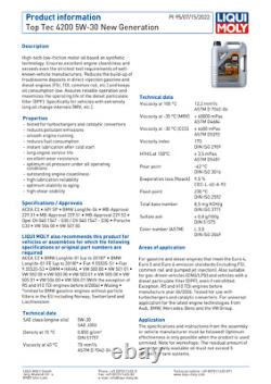 Liqui Moly Top Tec 4200 5W30 Engine Oil ACEA C3, ACEA C2 7 Litre BMW 8973 UK