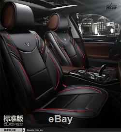 Luxury 6D PU Leather 5Seats Car Cushion Seat Covers Full Set Surrounded Cushion