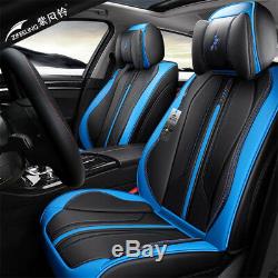 Luxury Microfiber Leather Breathable Car 5-Sit Cover Cushion Set 6D FullSurround