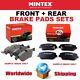 MINTEX FRONT + REAR Axle BRAKE PADS SET for RENAULT CLIO 3.0 V6 Sport 2000-2002