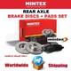 MINTEX Rear BRAKE DISCS + PADS SET for RENAULT CLIO II 2.0 16V Sport 2004-on