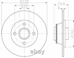 MINTEX Rear BRAKE DISCS + PADS SET for RENAULT CLIO II 2.0 16V Sport 2004-on