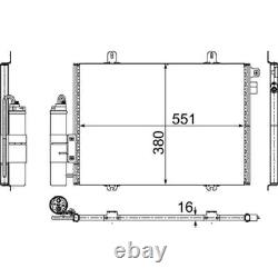 Mahle Condenser for Renault Clio RenaultSport 182 2.0 Litre Dec 2003-Dec 2005