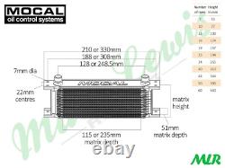 Mocal M20 Side Exit Remote Filer Oil Cooler Kit Renault Clio Sport Mk2/3 Zqmrks