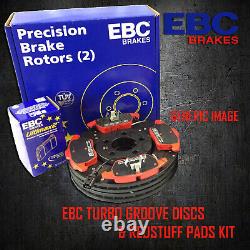 NEW EBC 238mm FRONT TURBO GROOVE GD DISCS AND REDSTUFF PADS KIT KIT8183