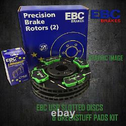 NEW EBC 260mm FRONT USR SLOTTED BRAKE DISCS AND GREENSTUFF PADS KIT PD06KF512