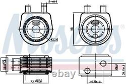 NISSENS 90774 Oil Cooler, engine oil for NISSAN, OPEL, RENAULT, VAUXHALL