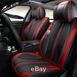 New 6D Car Seat Cover 5 seats Seat Cushion Leather + Sponge Layer Seat Cushion