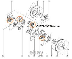 New GENUINE RENAULT SPORT 2x lower & 2x upper ball joint CLIO III RS 3 pivot hub