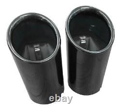 Original Quality 2 5/8-2 7/8in Many Vehicles 2x Premium Pipes Exhaust IN Black