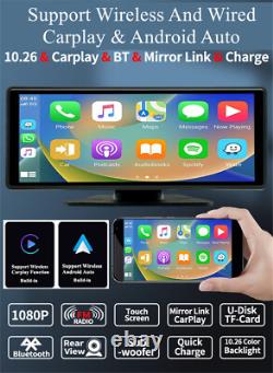Portable Car Radio Stereo For Carplay Android Auto MP5 Player WithReverse Camera