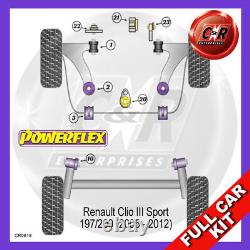 Powerflex Rr Lower Engine Insert Full Bush Kit For Renault Clio 3 Sport (05-12)