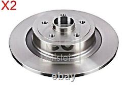 Rear Brake Disc x2 Pcs FEBI Fits RENAULT Clio III Megane II 8200736267