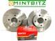 Renault Clio 172 182 Cup Sport Front Dimpled Grooved Brake Discs and Mintex Pads