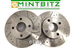 Renault Clio 172 182 Cup Sport Front Dimpled Grooved Brake Discs and Mintex Pads