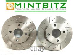 Renault Clio 172 182 Cup Sport Front Dimpled Grooved Brake Discs and Mintex Pads