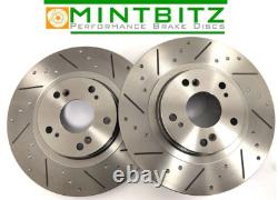 Renault Clio 172 182 Cup Sport Front Dimpled Grooved Brake Discs and Pads