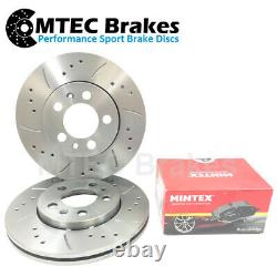 Renault Clio 172 182 Cup Sport Front Drilled Grooved Brake Discs and Mintex Pads
