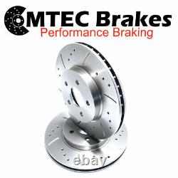 Renault Clio 172 182 Cup Sport Front Drilled Grooved Brake Discs and Mintex Pads