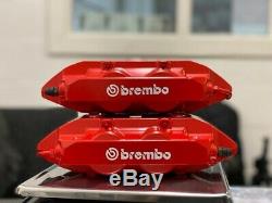 Renault Clio 197 200 Megane 225 Rs Sport Brembo 4 Pot Front Calipers Pair Red