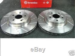 Renault Clio 2.0 197 Rs Sport Front Brake Disc Brembo Cross Drilled Grooved