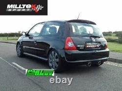 Renault Clio MK2 Sport 182 Milltek Sport Cat Back Exhaust System 2x Polished Tip