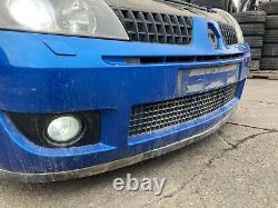 Renault Clio Mk2 Rs Sport Fl 2005 Front Bumper Complete Grills Fog Arctic Blue