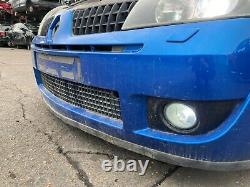 Renault Clio Mk2 Rs Sport Fl 2005 Front Bumper Complete Grills Fog Arctic Blue