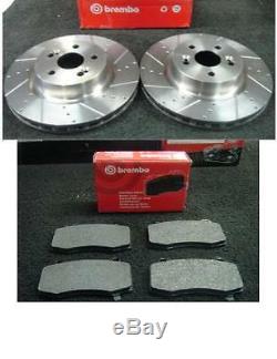 Renault Clio Sport Mk3 06 On Brembo Drilled Grooved Front Brake Discs Brake Pads