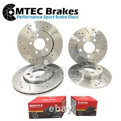 Renault Clio sport 182 2.0 16v 03-05 Front Rear Brake Discs Pads Drilled Grooved