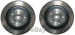 Renault Megane 225 Sport 225 Brake Disc Rear Cross Drilled Pair New