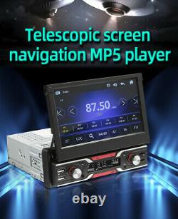 Retractable Screen Car Radio GPS Navi BT Video Player MP5 Stereo FM USB SD RDS