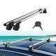 Roof Racks Cross Bars For Renault Clio 4 Sport 2013-2019 Lockable 2 Pcs Grey