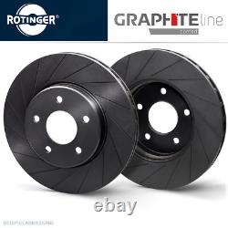 Rotinger Graphite Sport Brake Discs Set Front Axle Renault 19 I+II, Clio I