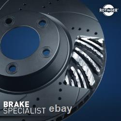 Rotinger Sport Brake Disc Set Front For Kubistar 19 Clio Kangoo Graphite T9