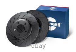 Rotinger Sport Brake Discs Set Front For Kubistar 19 Clio Kangoo Graphite T6